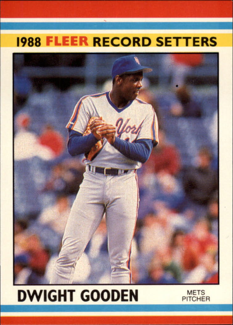 1988 Fleer Record Setters Baseball Cards       014      Dwight Gooden